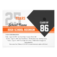 Customizable High School Class Reunion Personalized Announcement