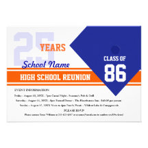 Customizable High School Class Reunion Custom Invitations