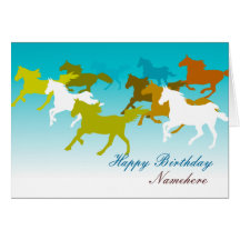 Customizable: Horses Card