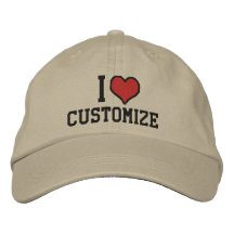Customizable I Heart Baseball Cap