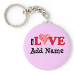 Customizable I Love Blank T-shirts and Gifts Key Chains