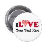 Customizable I Love Blank T-shirts and Gifts Pins