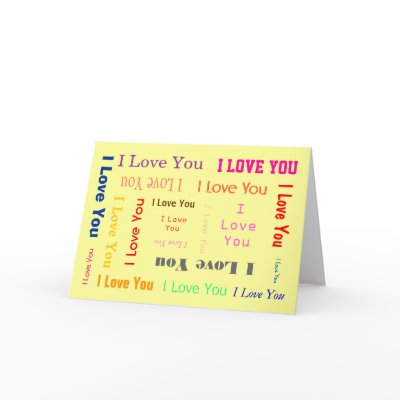 Customizable-I Love you Card by ChicGreekBoutique