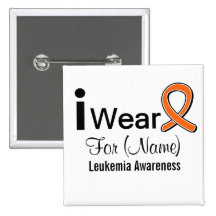 Customizable I Wear a Leukaemia Ribbon Buttons