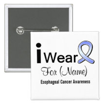 Customizable I Wear an Esophageal Cancer Ribbon Buttons