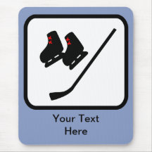 Customizable Ice Hockey Logo Mouse Pads