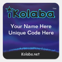 Customizable iKolaba Square Sticker
