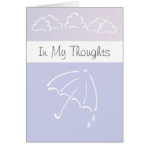 Customizable In My Thoughts Sympathy Cards