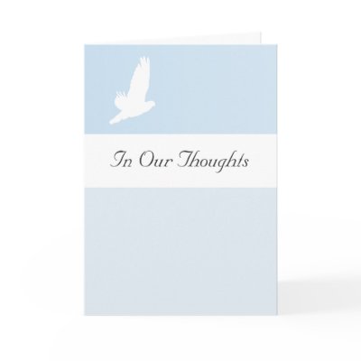 Customizable In Our Thoughts / Prayers Sympathy Cards by condolence