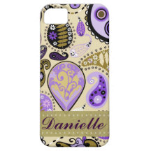 Customizable iPhone 5 Paisley Mobile Device Case
