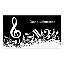 Customizable Jumbled Musical Notes Business Cards business cards