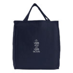Customizable Keep Calm Embroidered Tote Embroidered Tote Bags