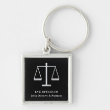 Customizable Keychain with Scales of Justice