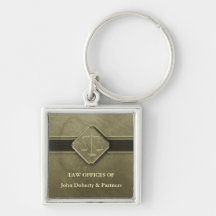 Customizable Keychain with Scales of Justice