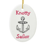 Customizable Knotty Sailor Christmas Tree Ornaments