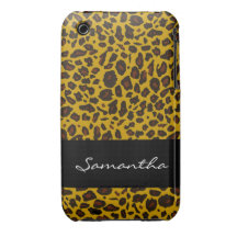Customizable Leopard Animal Print iPhone 3 Case-Mate Cases