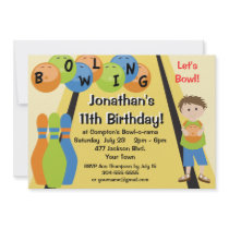 Customizable Let's Go Bowling Birthday Party