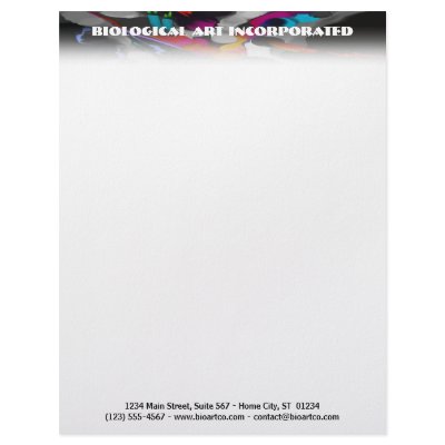 Customizable Letterhead - Biological Art Top by TakingCareOfBusiness