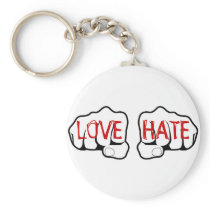 Customizable LOVE HATE Fists Key Chain
