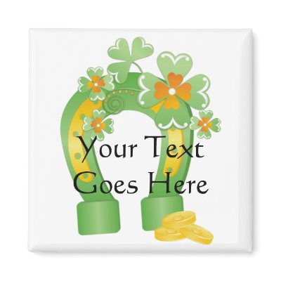 Customizable Lucky Horseshoe Magnet by mazireland