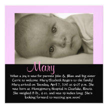 CUSTOMIZABLE - "Mary" Personalized Invitation