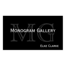 Customizable Monogram Business Card