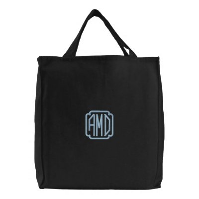 Customizable Monogram Embroidered Initials Bag by weddingsareus