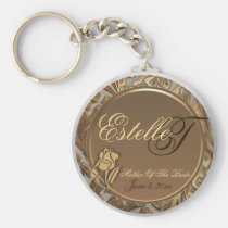 Customizable Mother Of The Bride Keepsake Keychain keychains
