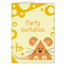 Customizable Mouse and Cheese Cards