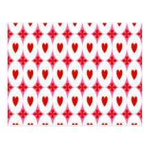 Customizable Oval Hearts Postcards