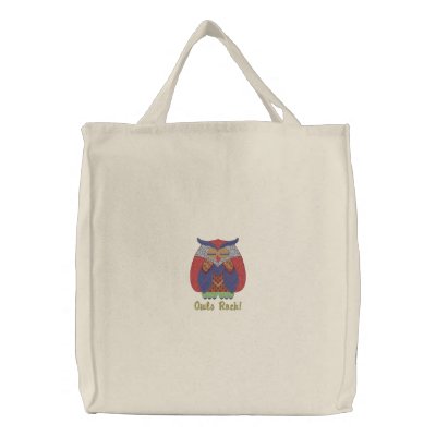 Customizable Owl Lover Embroidered Tote Bag by naturetees