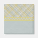 Customizable Pastel Plaid and Solid Magnets