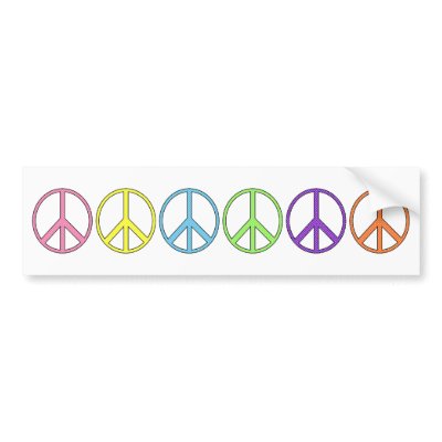 Customizable Peace Symbol Bumpersticker Bumper Sticker by naturetees