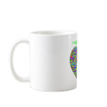 Customizable Personalized Confetti Heart Mug