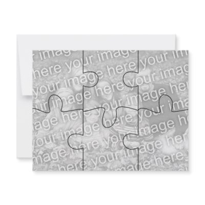Customizable Photo "Mock" Puzzle Card-6 pieces Invites by malibuitalian