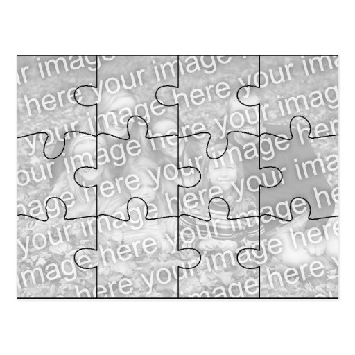 Customizable Photo "Mock" Puzzle Post Card