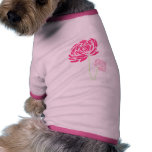 Customizable Pink Flower Dog Tee Shirt