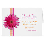 Customizable Pink Gerbera Daisy Thank You Card