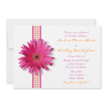 Customizable Pink Gerbera Daisy Wedding Invitation