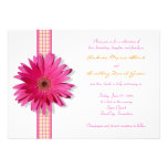 Customizable Pink Gerbera Daisy Wedding Invitation