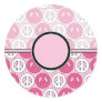 Customizable Pink Peace Symbol Card (2) Sticker