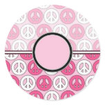 Customizable Pink Peace Symbol Card (2) stickers