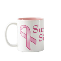 Customizable Pink Ribbon Mug mugs