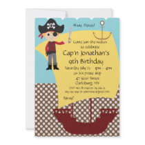 Customizable Pirate Ship Birthday Party Custom Invite