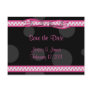Customizable Polka Dot Save the Date Postcard