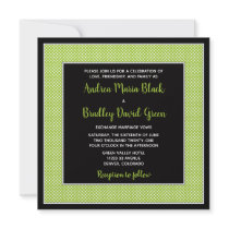 Customizable Polka Dot Wedding Invitation - Green