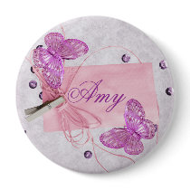 Customizable Pretty Pink Butterfly Design