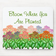 Customizable Primrose Garden Mousepad