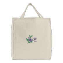 Customizable Purple Butterfly Tote Bag
