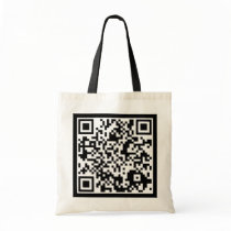 customizable QR code Tote Bags